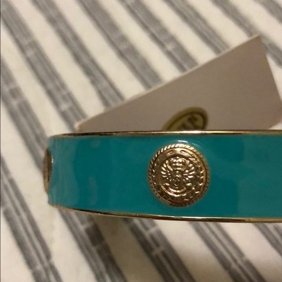 Blue and gold bangle bracelet - Picture 3 of 6